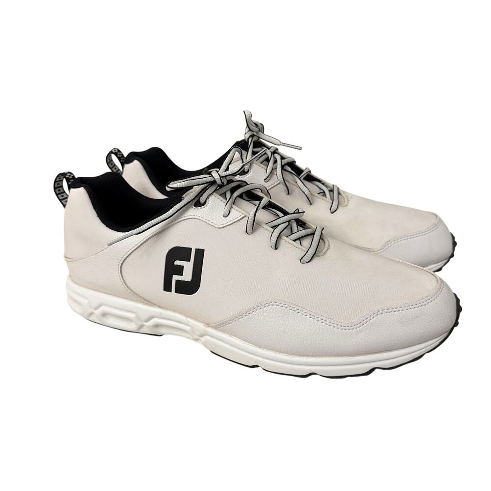 FootJoy Shoes Mens Size 13 M FJ Golf Athletics Spikeless White Black 56828